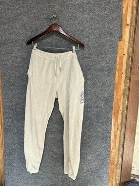 Fusion Pants Mens XS Beige Fleece Sweatpants Joggers Elastic Waist Pockets